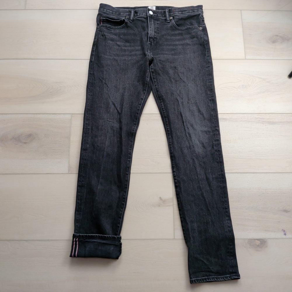 Hiroshi Kato The Pen Slim Japanese Selvedge Denim Jeans Mens 33 Black 33x33